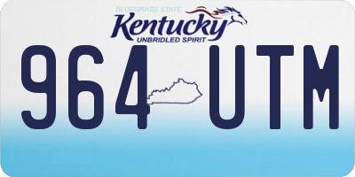 KY license plate 964UTM