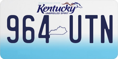 KY license plate 964UTN
