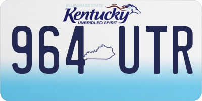 KY license plate 964UTR