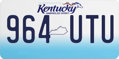 KY license plate 964UTU