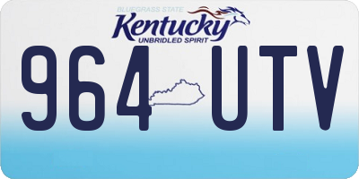 KY license plate 964UTV