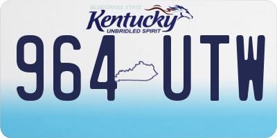 KY license plate 964UTW