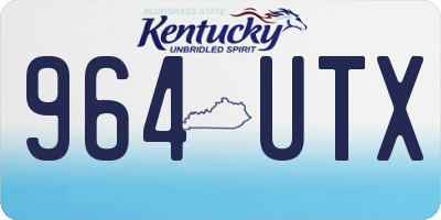 KY license plate 964UTX
