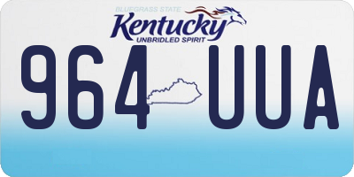 KY license plate 964UUA