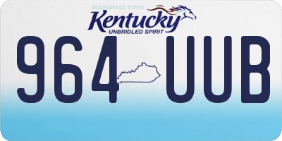 KY license plate 964UUB