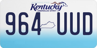 KY license plate 964UUD