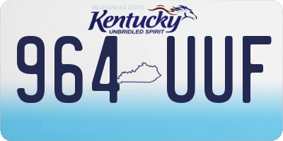 KY license plate 964UUF