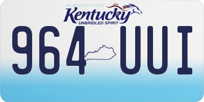 KY license plate 964UUI
