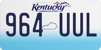 KY license plate 964UUL