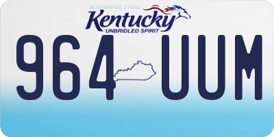 KY license plate 964UUM