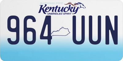 KY license plate 964UUN
