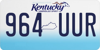 KY license plate 964UUR