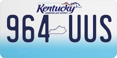 KY license plate 964UUS