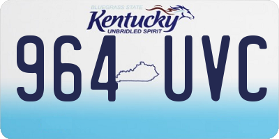 KY license plate 964UVC