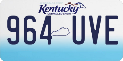 KY license plate 964UVE