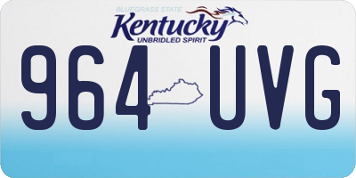 KY license plate 964UVG
