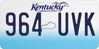 KY license plate 964UVK