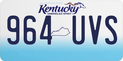 KY license plate 964UVS