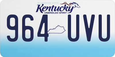 KY license plate 964UVU