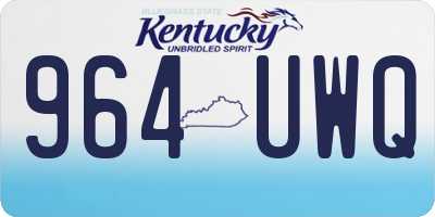 KY license plate 964UWQ