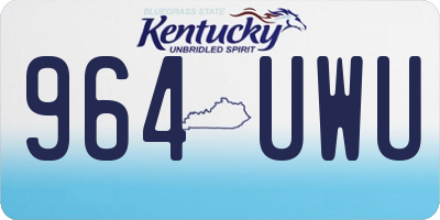 KY license plate 964UWU