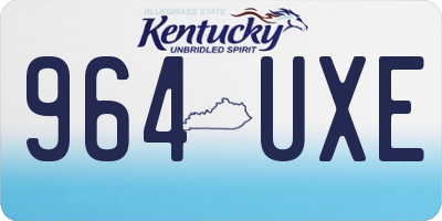KY license plate 964UXE