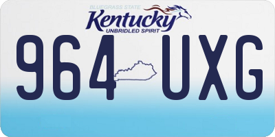 KY license plate 964UXG