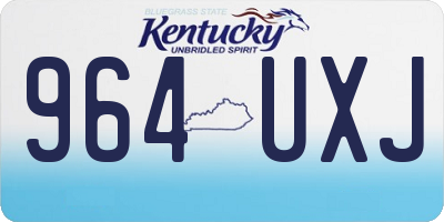 KY license plate 964UXJ