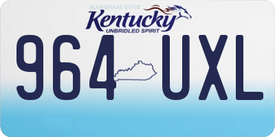 KY license plate 964UXL