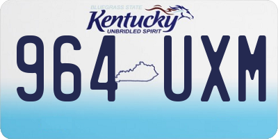 KY license plate 964UXM