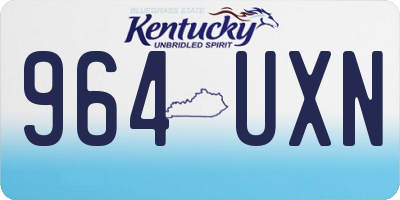 KY license plate 964UXN