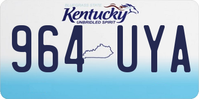 KY license plate 964UYA