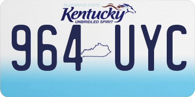 KY license plate 964UYC
