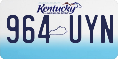 KY license plate 964UYN