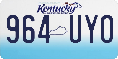 KY license plate 964UYO