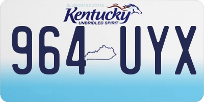 KY license plate 964UYX