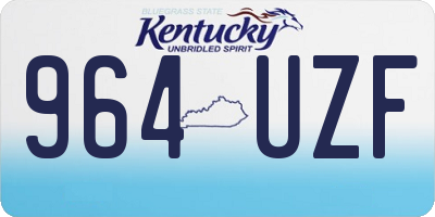 KY license plate 964UZF