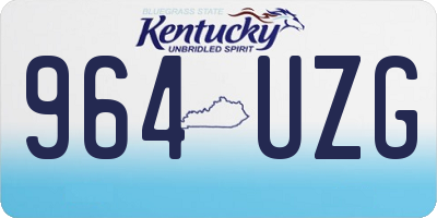KY license plate 964UZG