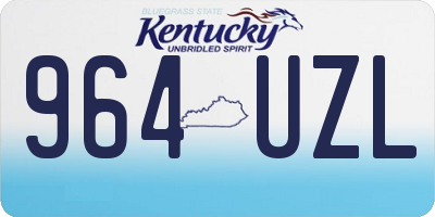 KY license plate 964UZL