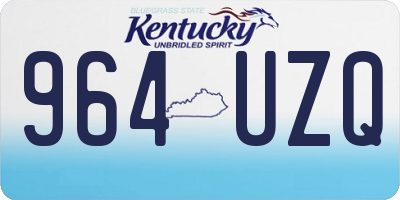 KY license plate 964UZQ