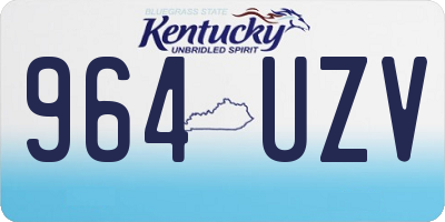 KY license plate 964UZV