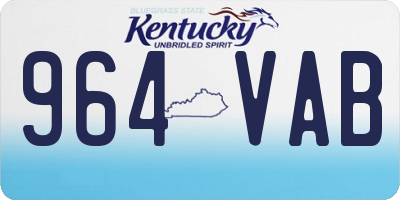KY license plate 964VAB
