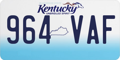 KY license plate 964VAF