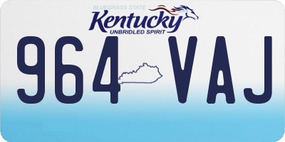 KY license plate 964VAJ