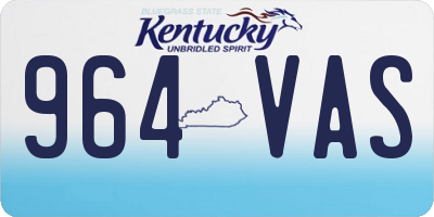 KY license plate 964VAS