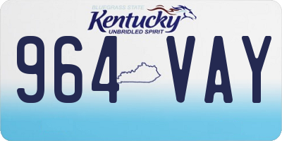 KY license plate 964VAY