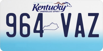 KY license plate 964VAZ