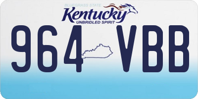 KY license plate 964VBB