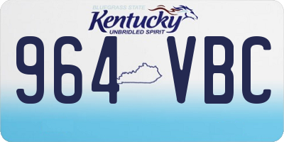 KY license plate 964VBC