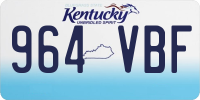 KY license plate 964VBF